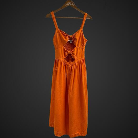 Fe Noel X Target Orange Dress Double Knot Front Medium - Picture 1 of 8